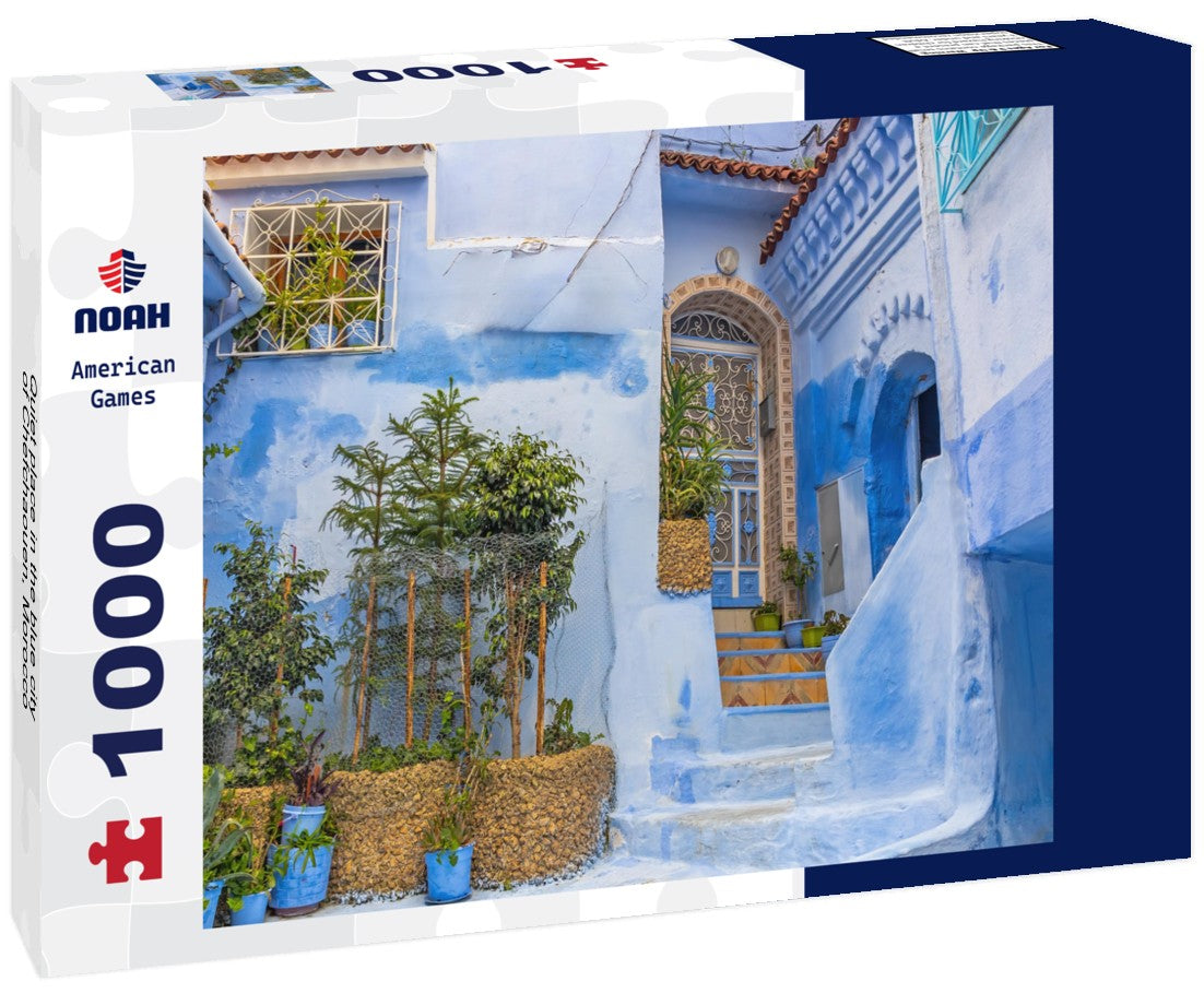 Quiet place in the blue city of Chefchaouen, Morocco 1000pc Puzzle