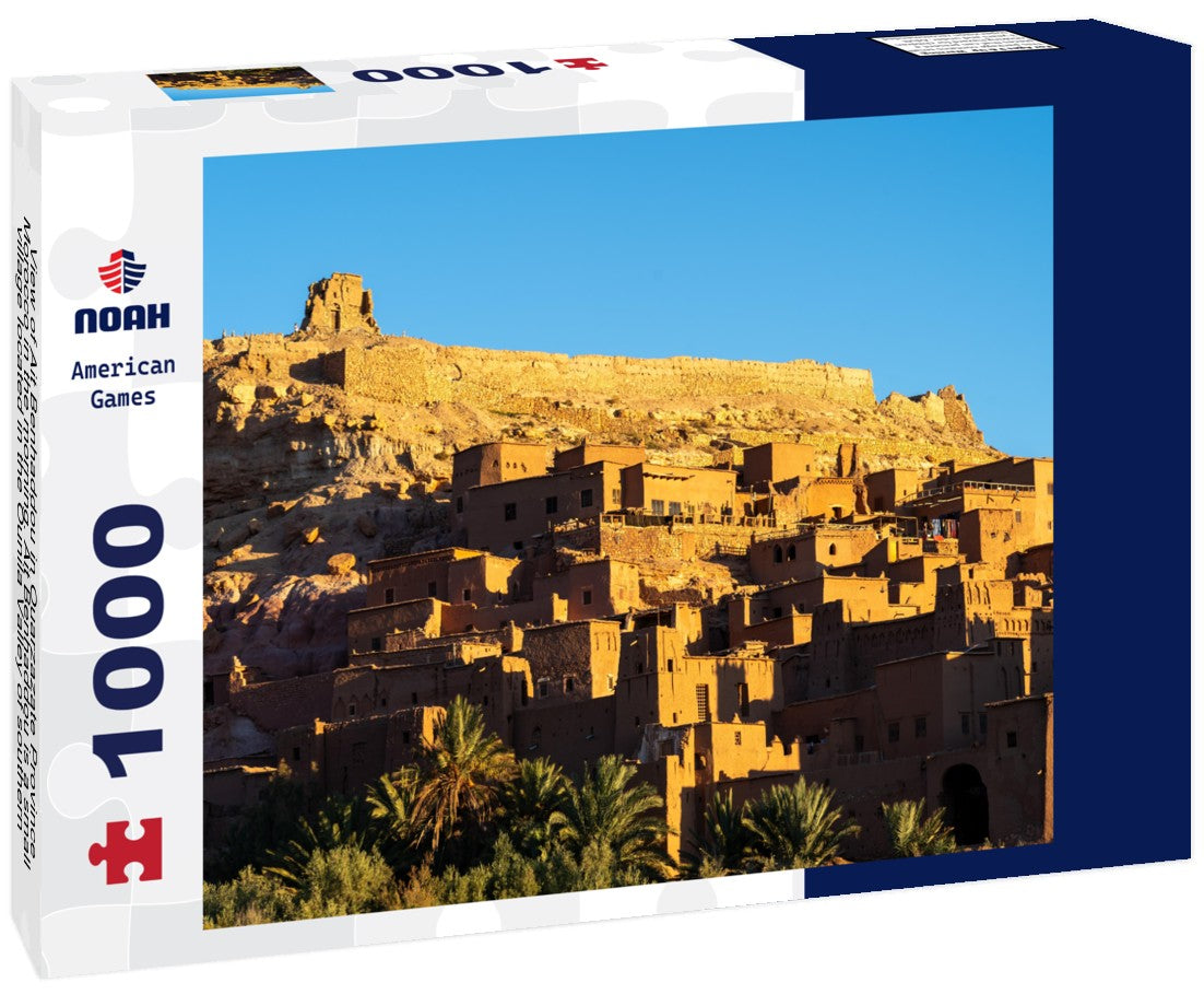Ait Benhaddou in Ouarzazate Province, Morocco in the morning. Ait Benhaddou is a small village located in the Ounila Valley of southern Morocco, a UNESCO World Heritage Site 1000pc Puzzle