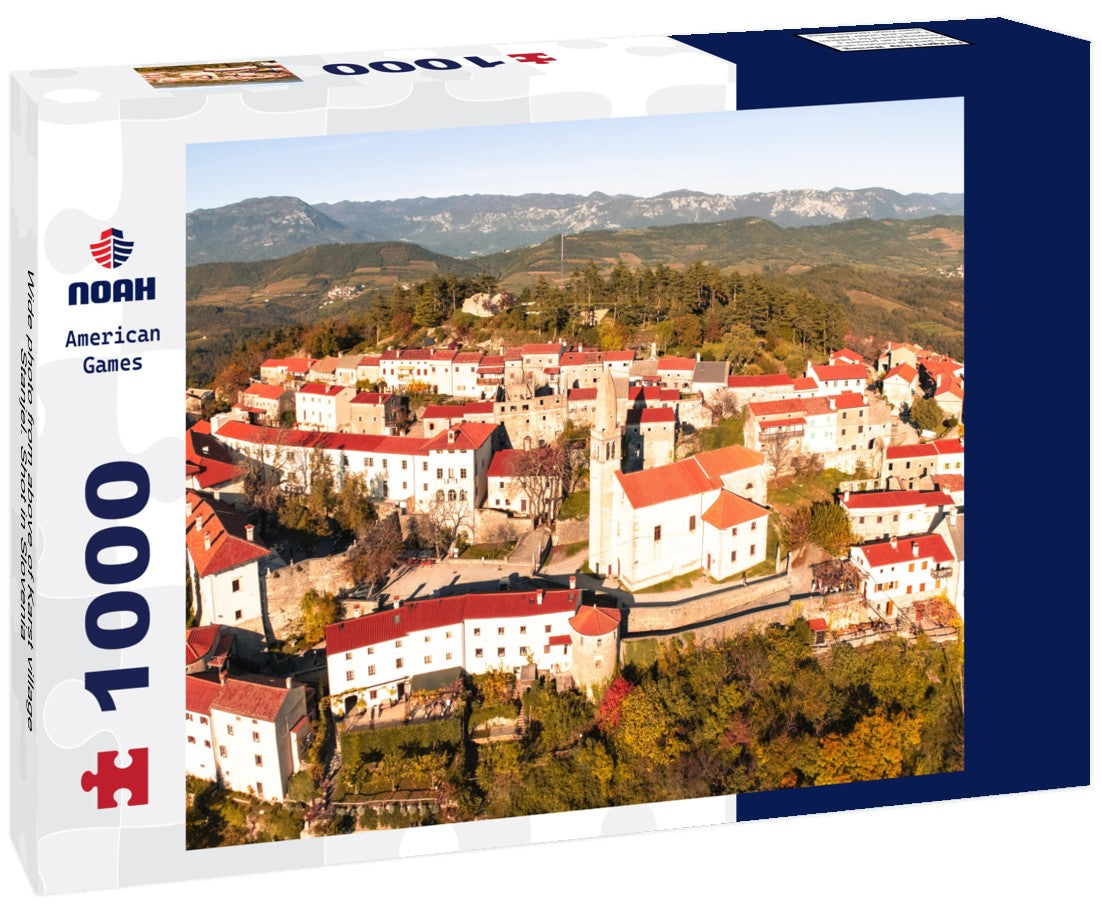 Wide photo from above of Karst village Stanjel. Shot in Slovenia 1000pc Puzzle