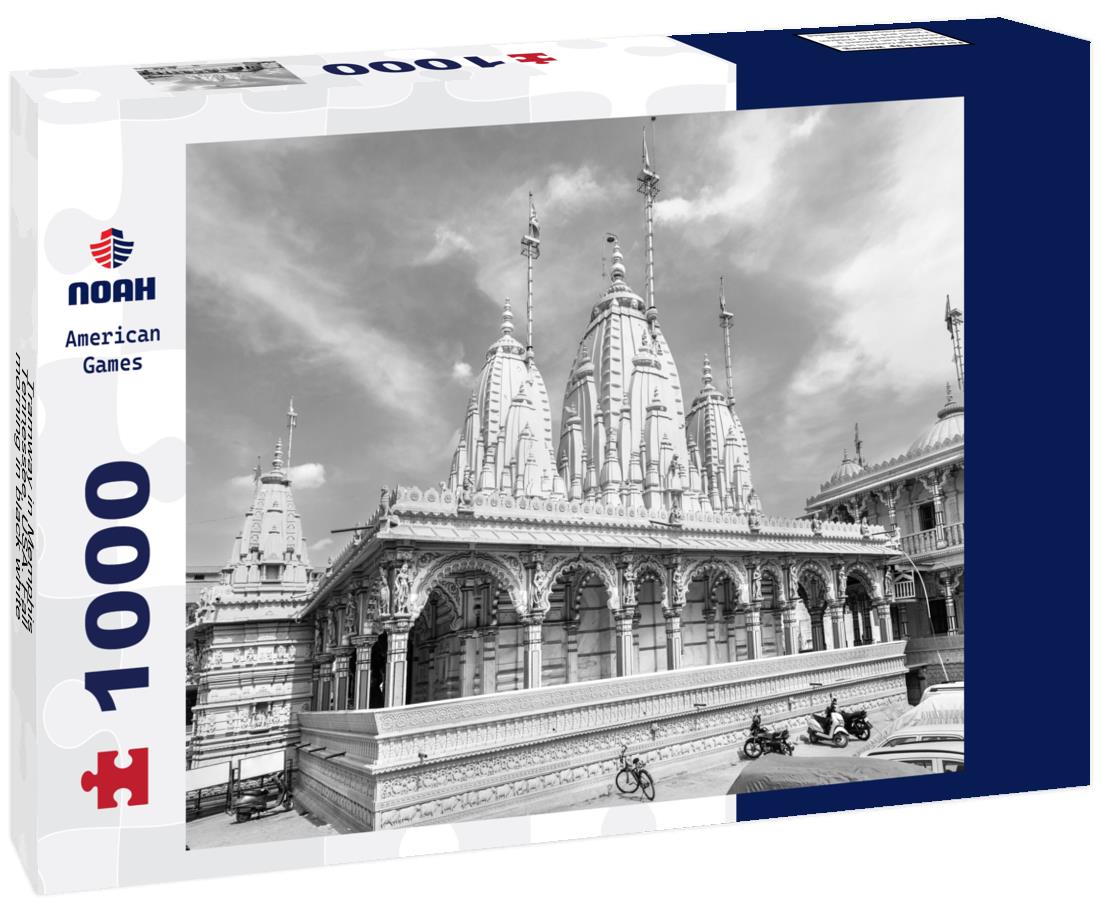 Tramway in Memphis, Tennessee, USA. Fall morning 1000pc PuzzleBlack and White