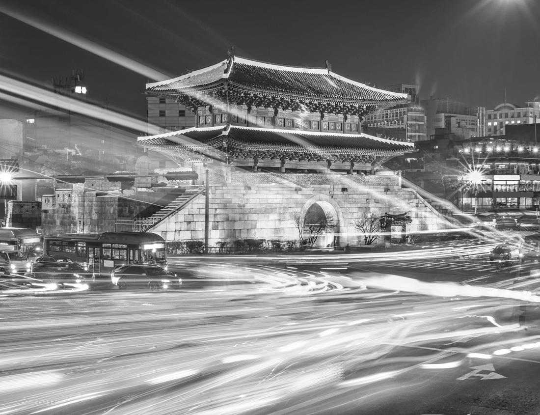 Noah Jigsaw Puzzle Detroit, Sunrise, Michigan in black white 1000 pieces