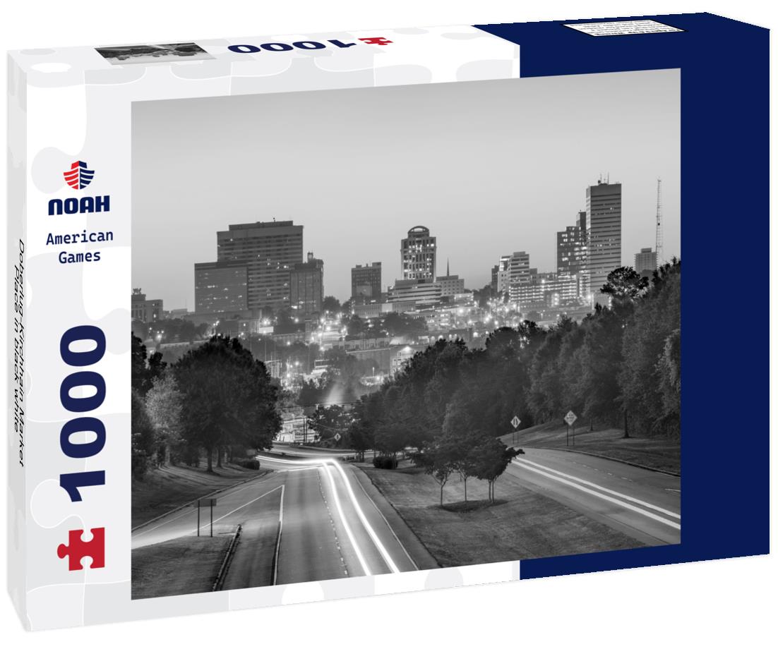 Noah Jigsaw Puzzle Doberlug-Kirchhain Market Place in black white 1000 pieces