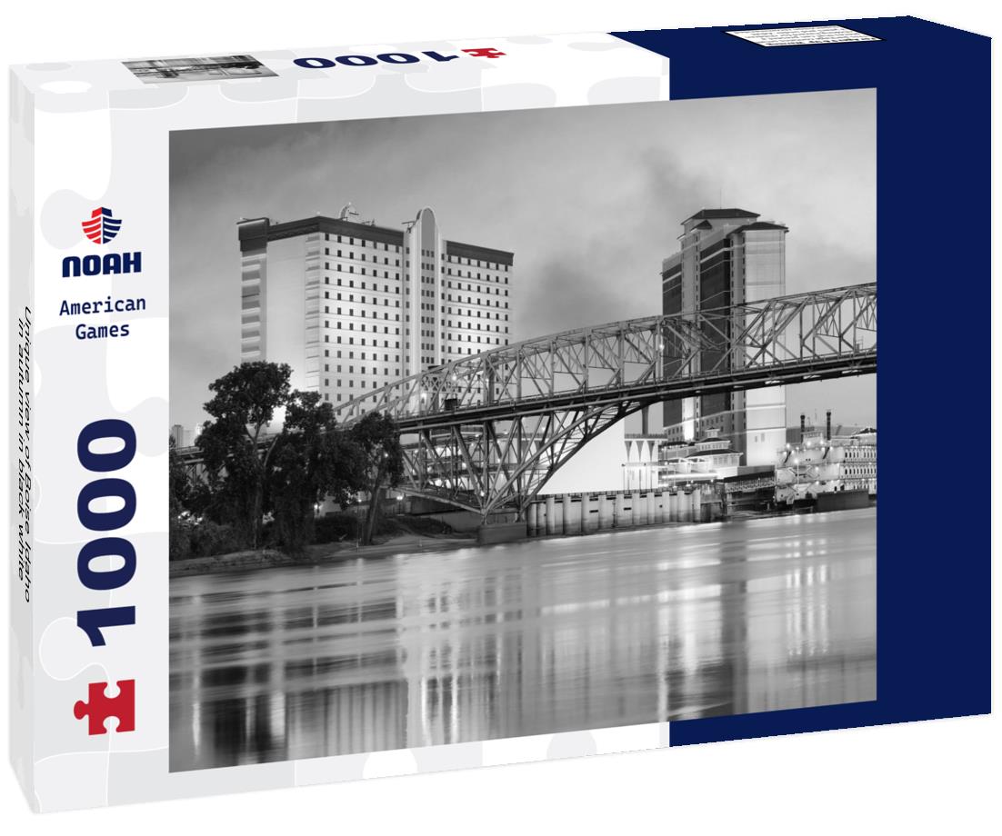 Unique view of Boise Idaho in autumn 1000pc PuzzleBlack and White