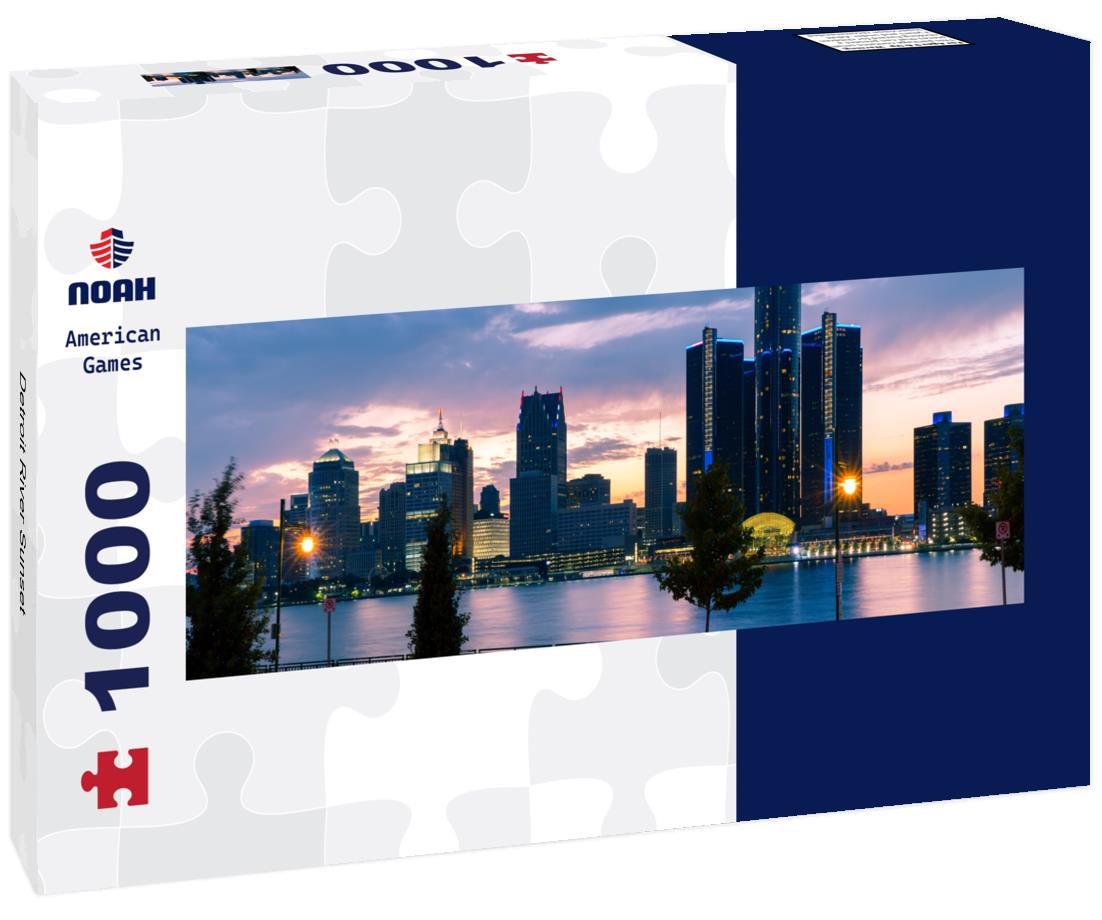 Noah Jigsaw Puzzle Detroit River Sunset panorama 1000 pieces