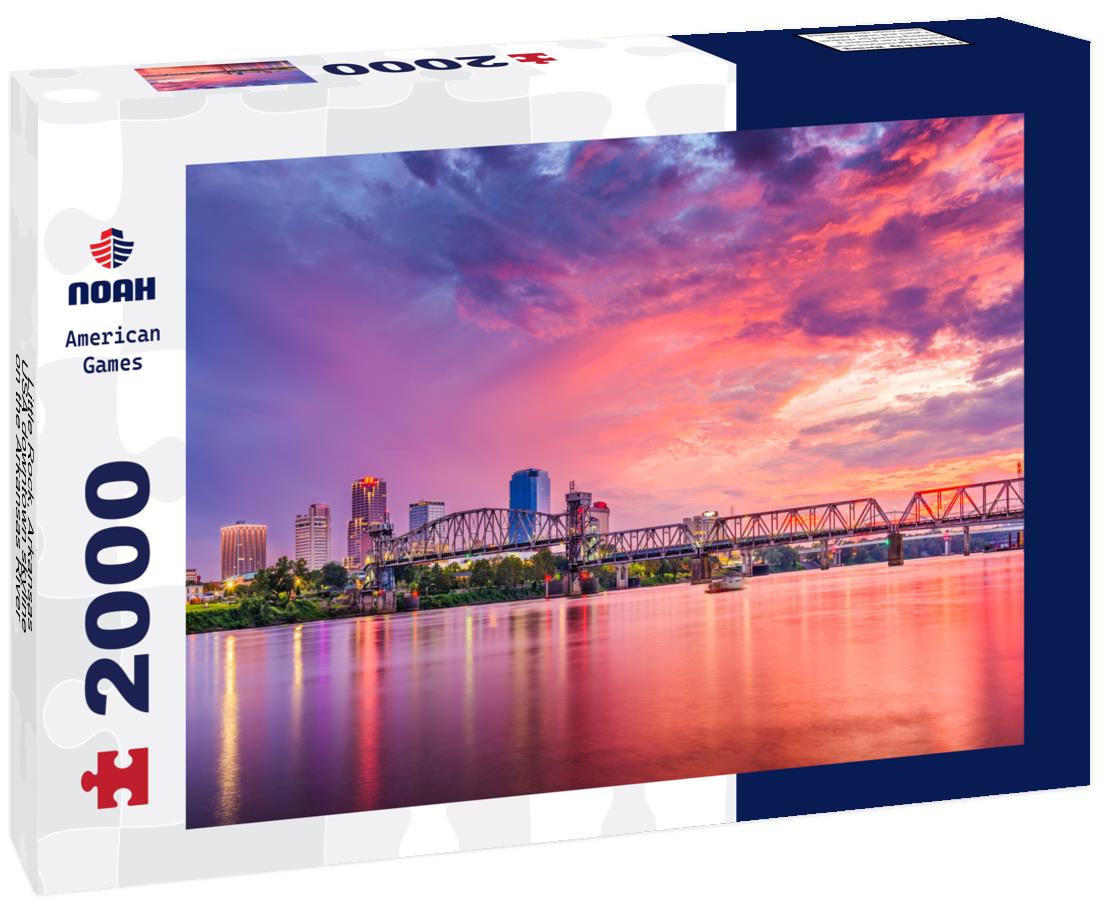 Noah Jigsaw Puzzle Little Rock, Arkansas, USA downtown skyline on the Arkansas River 2000 pieces