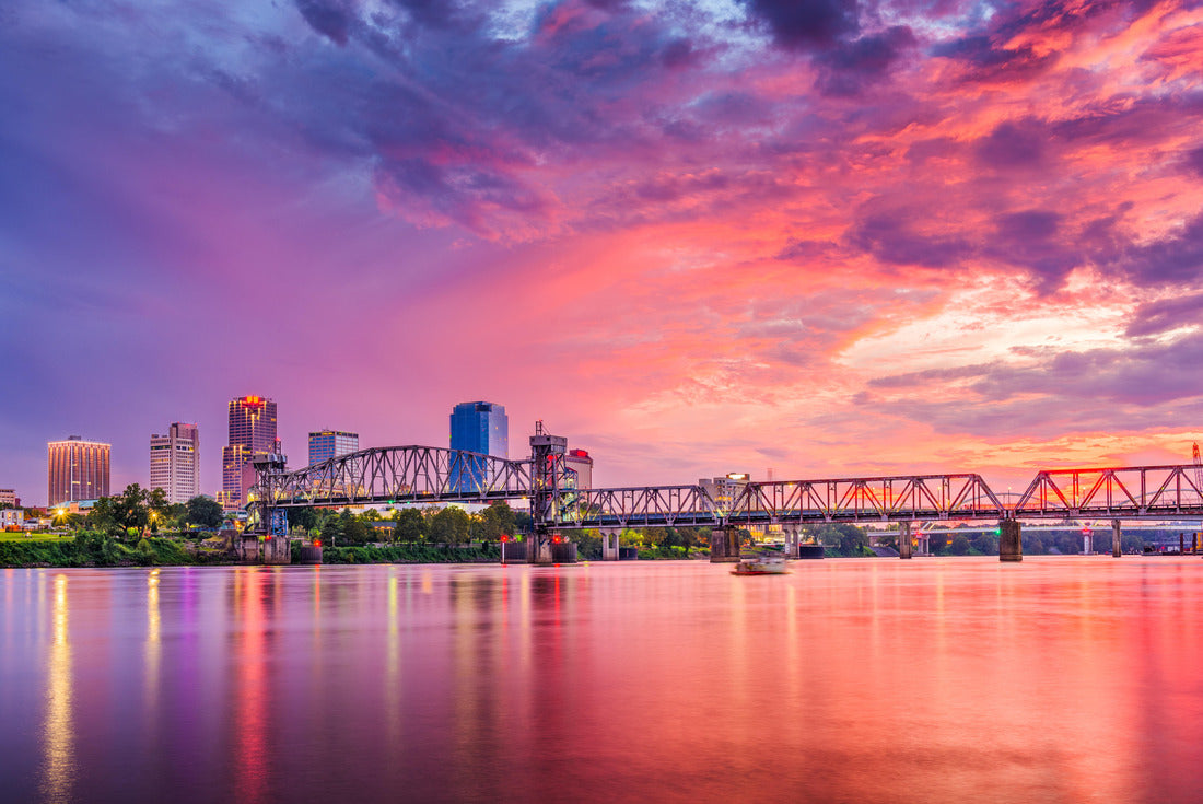 Noah Jigsaw Puzzle Little Rock, Arkansas, USA downtown skyline on the Arkansas River 2000 pieces