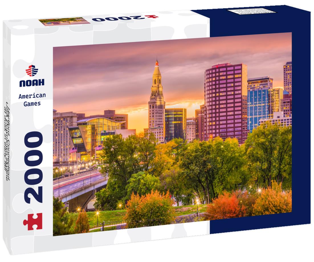 Noah Jigsaw Puzzle Hartford, Connecticut, USA Downtown skyline at dusk in early fall 2000 pieces