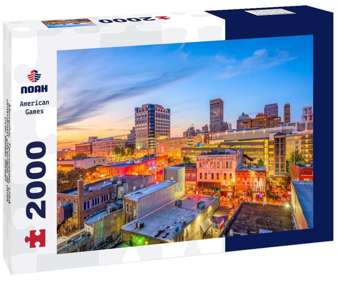 Noah Jigsaw Puzzle Memphis, Tennessee, USA downtown cityscape at dusk over Beale Street 2000 pieces