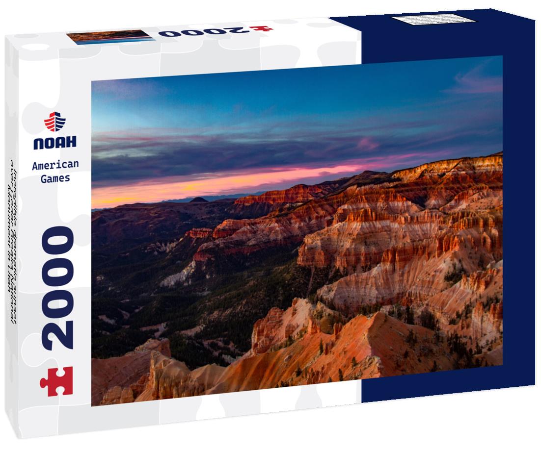 Noah Jigsaw Puzzle Incredible dramatic sunset over Cedar Breaks National Monument in Utah 2000 pieces