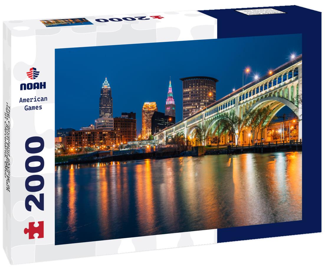 Noah Jigsaw Puzzle The Cleveland skyline at night, from Heritage Park, in Cleveland, Ohio 2000 pieces