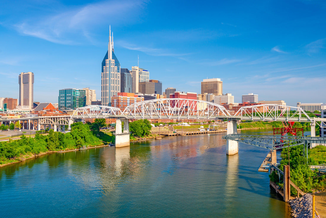 Noah Jigsaw Puzzle Nashville, Tennessee, USA downtown city skyline on the Cumberland River 2000 pieces
