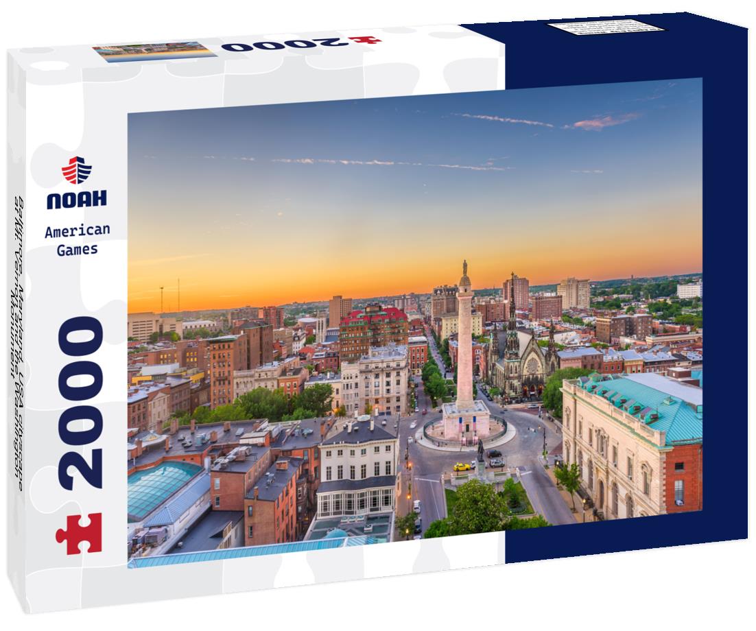 Noah Jigsaw Puzzle Baltimore, Maryland, USA cityscape at Mt. Vernon and the Washington Monument 2000 pieces