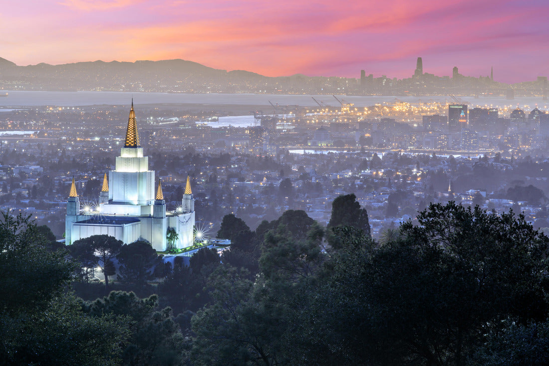 Noah Jigsaw Puzzle Oakland Temple and City from Oakland Hills. Oakland, Alameda County, California, USA 2000 pieces