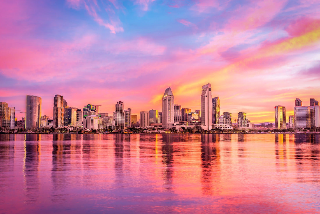 Noah Jigsaw Puzzle San Diego Skyline Sunset Bay 2000 pieces