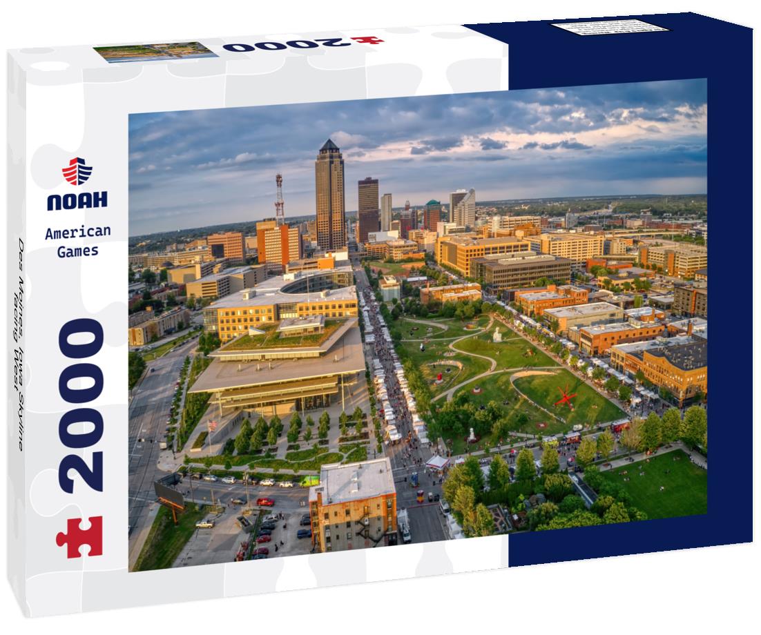 Noah Jigsaw Puzzle Des Moines, Iowa Skyline facing West 2000 pieces