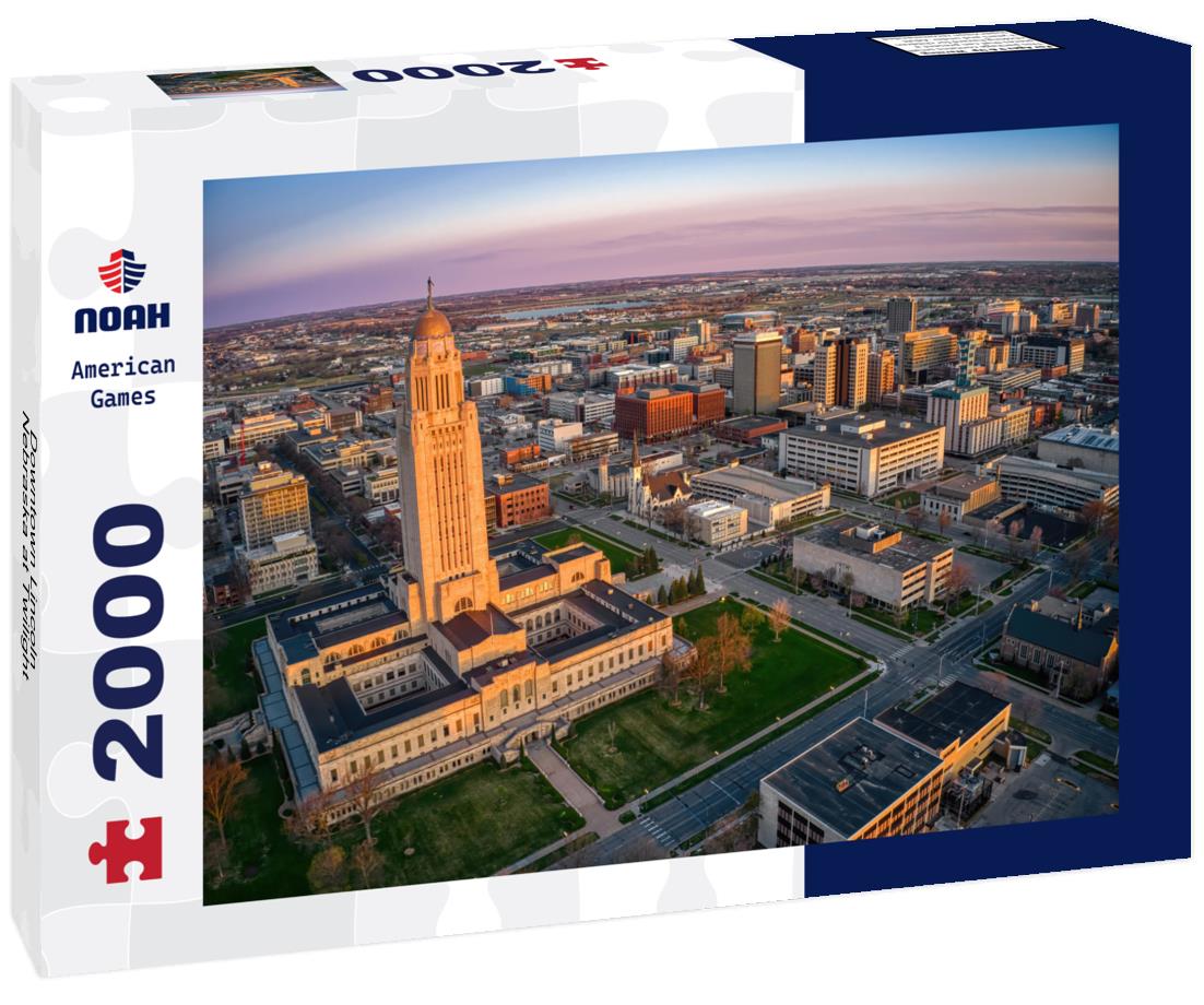Noah Jigsaw Puzzle Downtown Lincoln, Nebraska at Twilight 2000 pieces