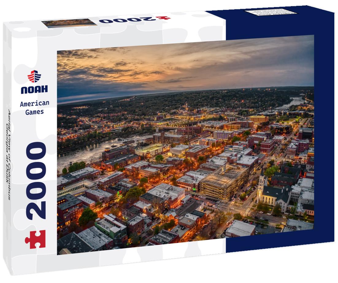Noah Jigsaw Puzzle Aerial View of Columbus, Georgia at Dusk 2000 pieces