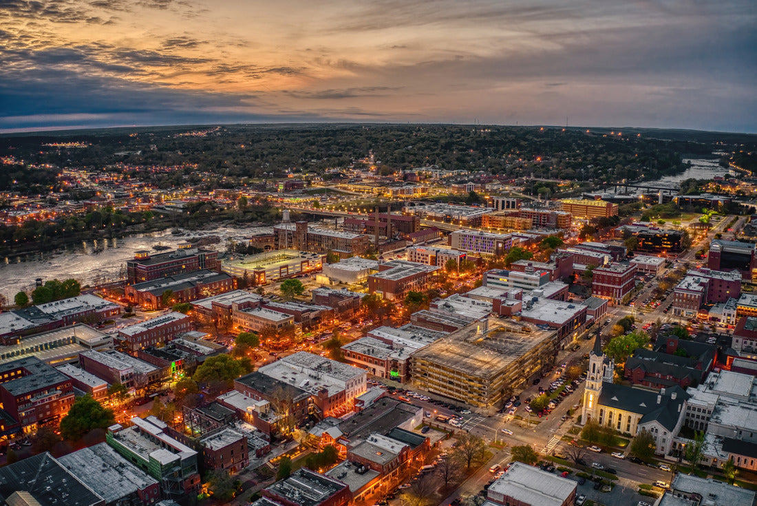 Noah Jigsaw Puzzle Aerial View of Columbus, Georgia at Dusk 2000 pieces