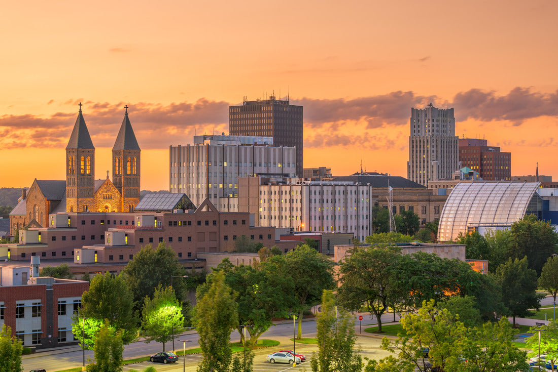 Noah Jigsaw Puzzle Akron, Ohio, USA downtown skyline at dusk 2000 pieces