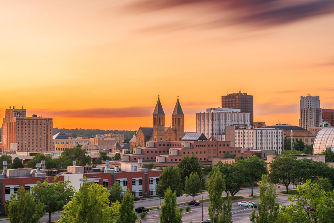 Noah Jigsaw Puzzle Akron, Ohio, USA downtown skyline at dusk 2000 pieces
