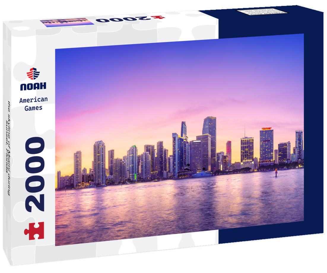 Noah Jigsaw Puzzle the skyline of Miami during sunset, Florida 2000 pieces