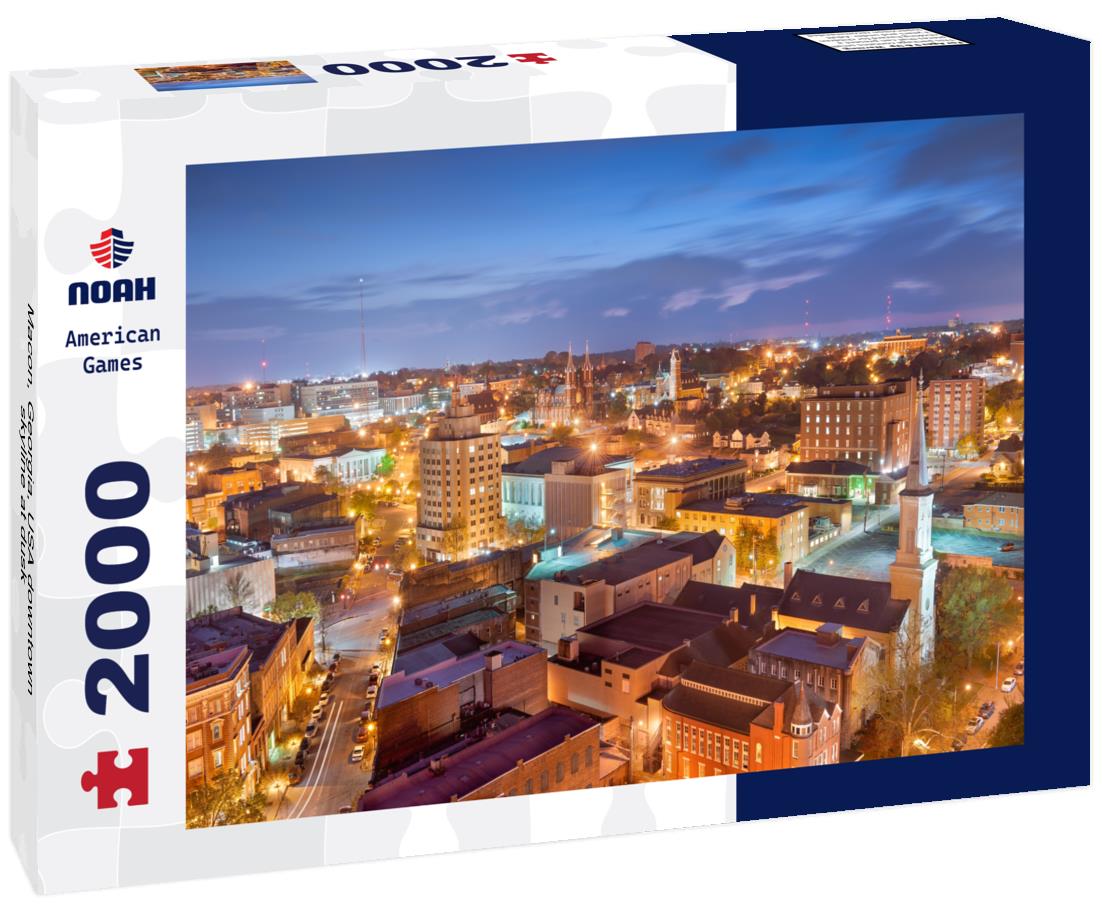 Noah Jigsaw Puzzle Macon, Georgia, USA downtown skyline at dusk 2000 pieces