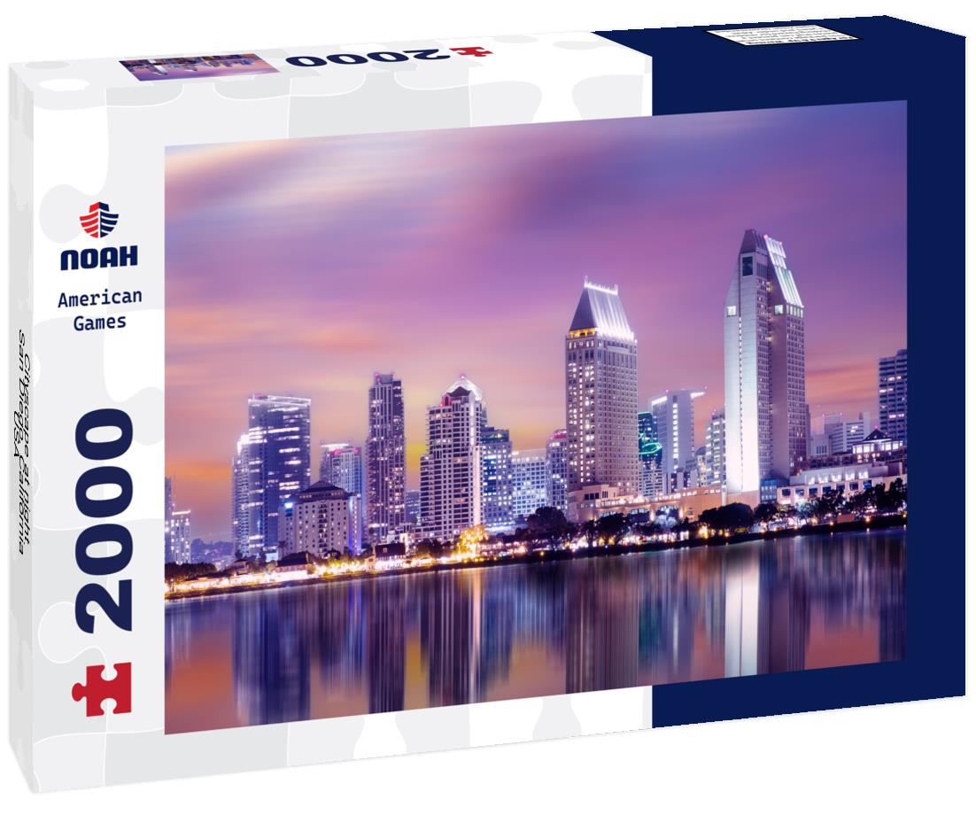 Noah Jigsaw Puzzle Cityscape at night, San Diego, California, USA 2000 pieces
