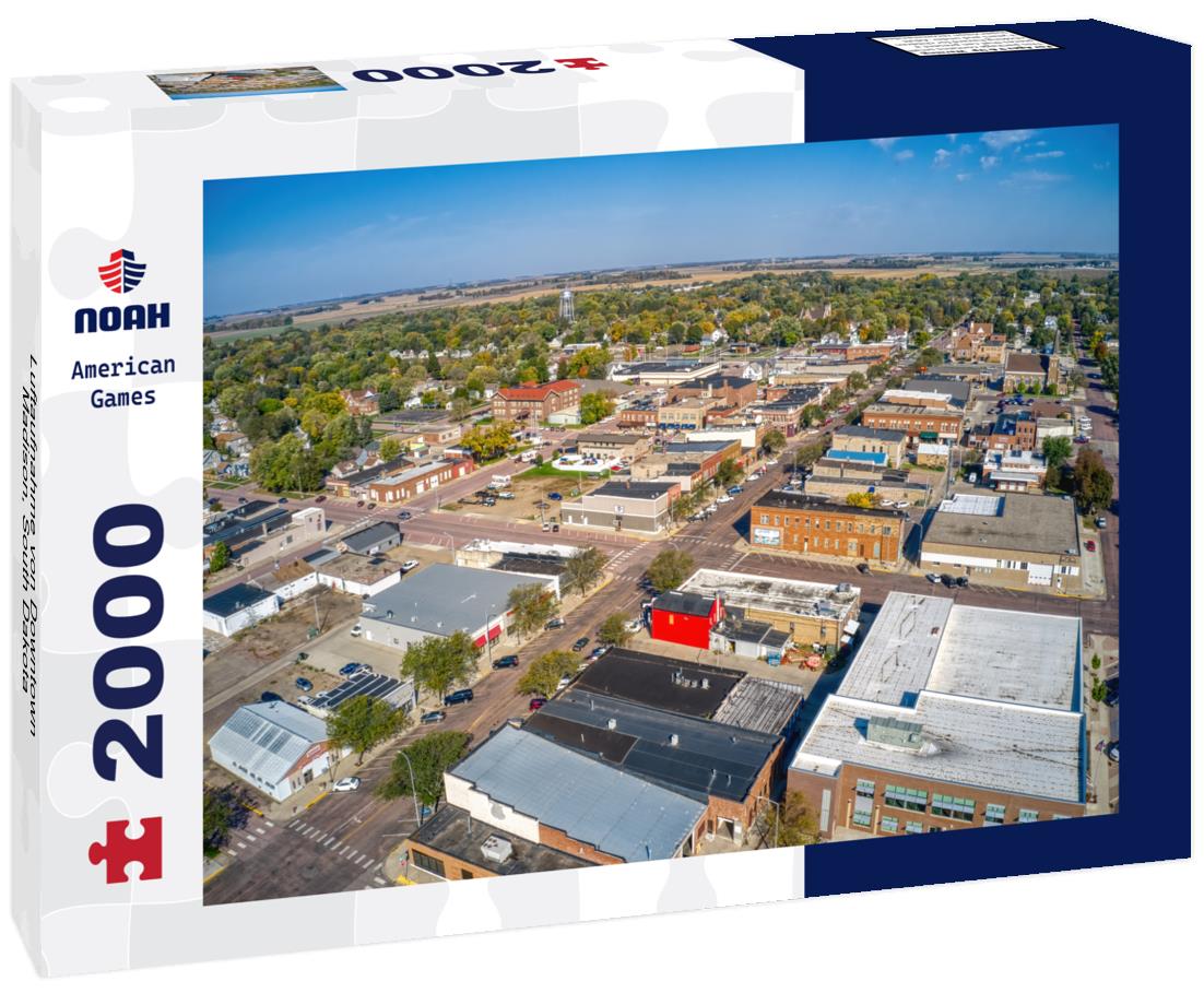 Noah Jigsaw Puzzle Luftaufnahme von Downtown Madison, South Dakota 2000 pieces