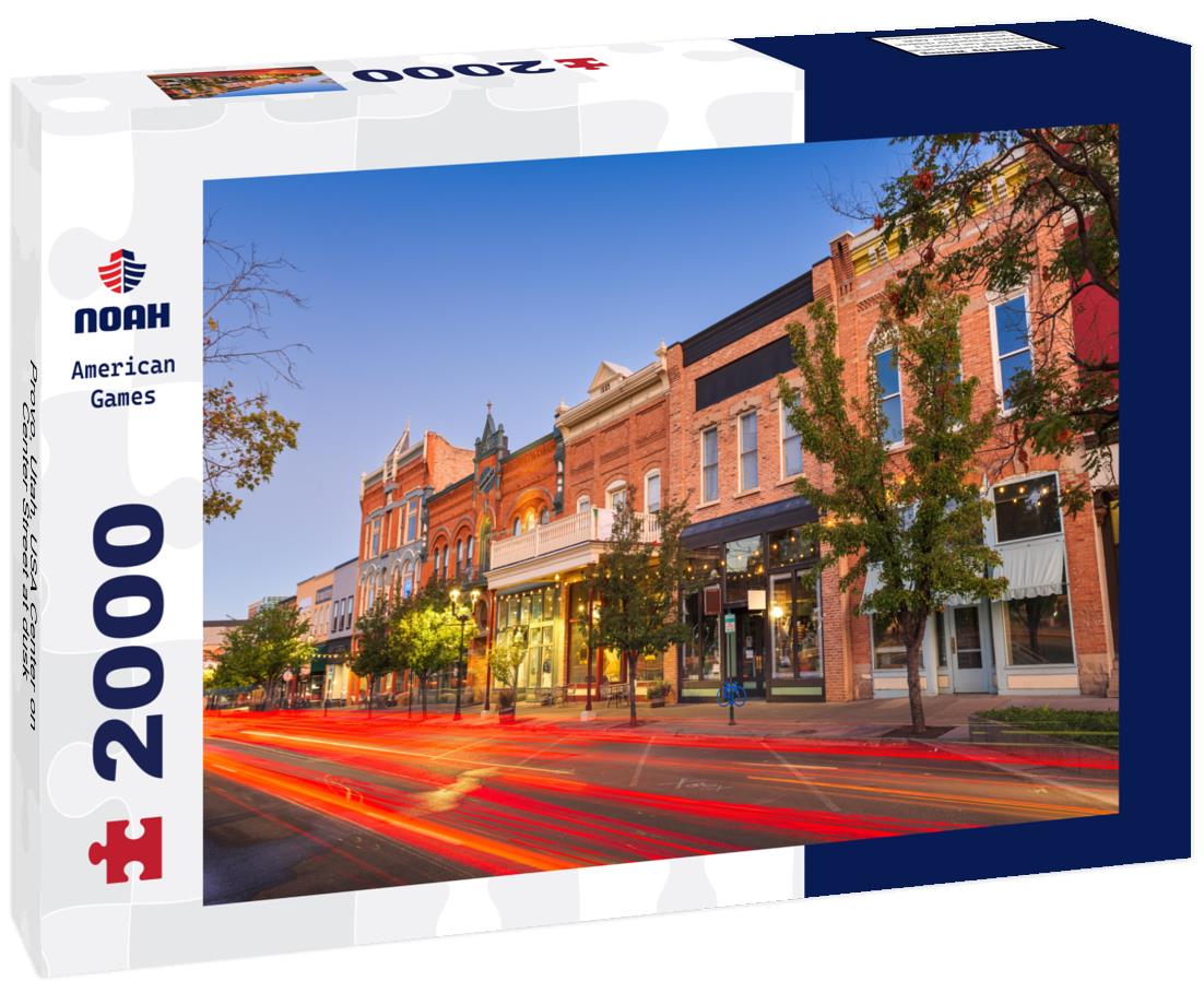 Noah Jigsaw Puzzle Provo, Utah, USA Center on Center Street at dusk 2000 pieces