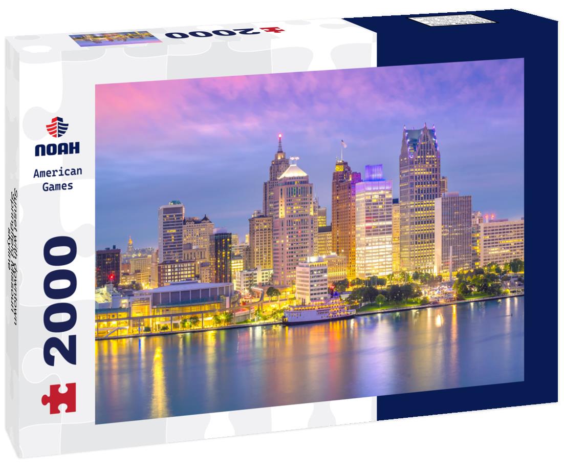 Noah Jigsaw Puzzle Sunset with downtown Springfield Missouri skyline 2000 pieces