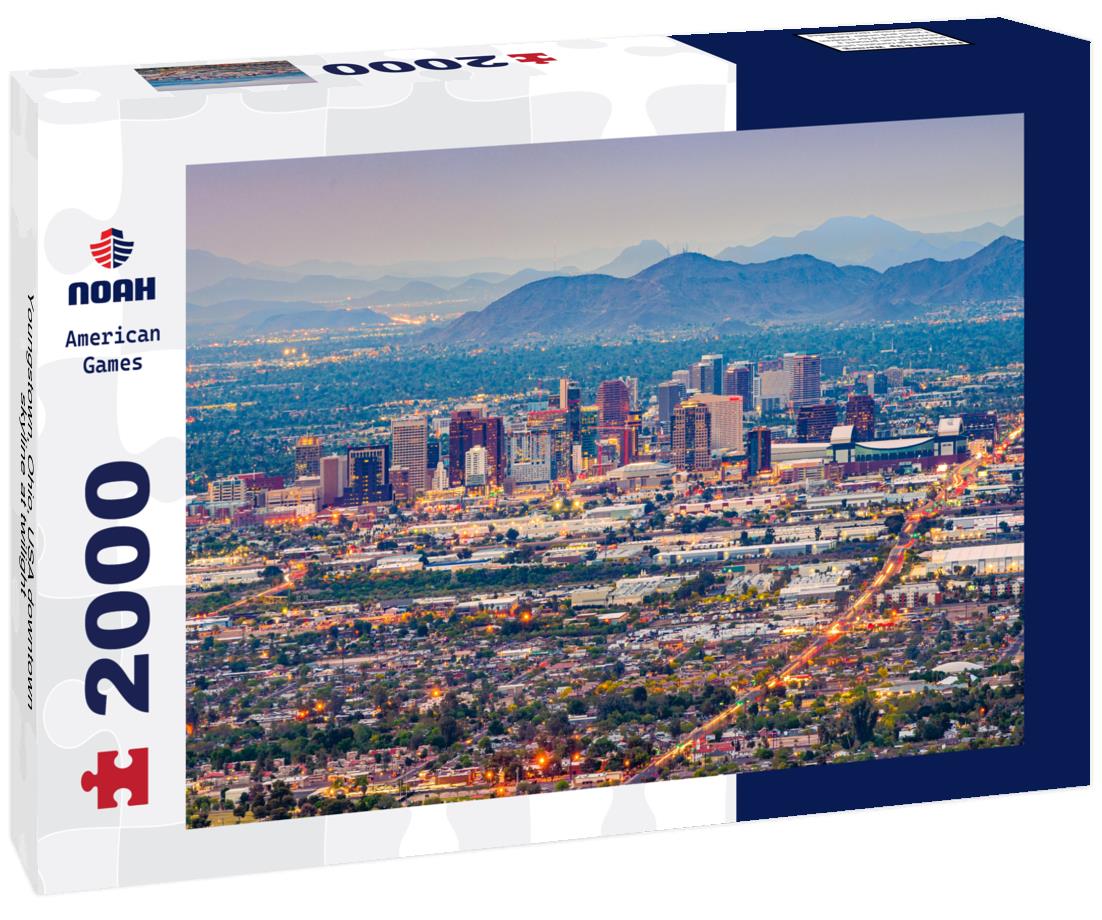 Noah Jigsaw Puzzle Youngstown, Ohio, USA downtown skyline at twilight 2000 pieces