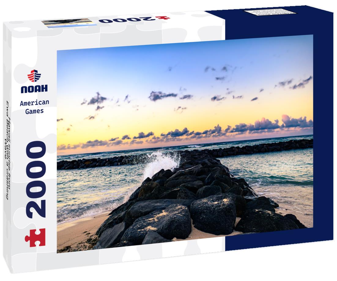 Noah Jigsaw Puzzle Hawaii sunrise from Ewa Beach with a crashing Wave 2000 pieces