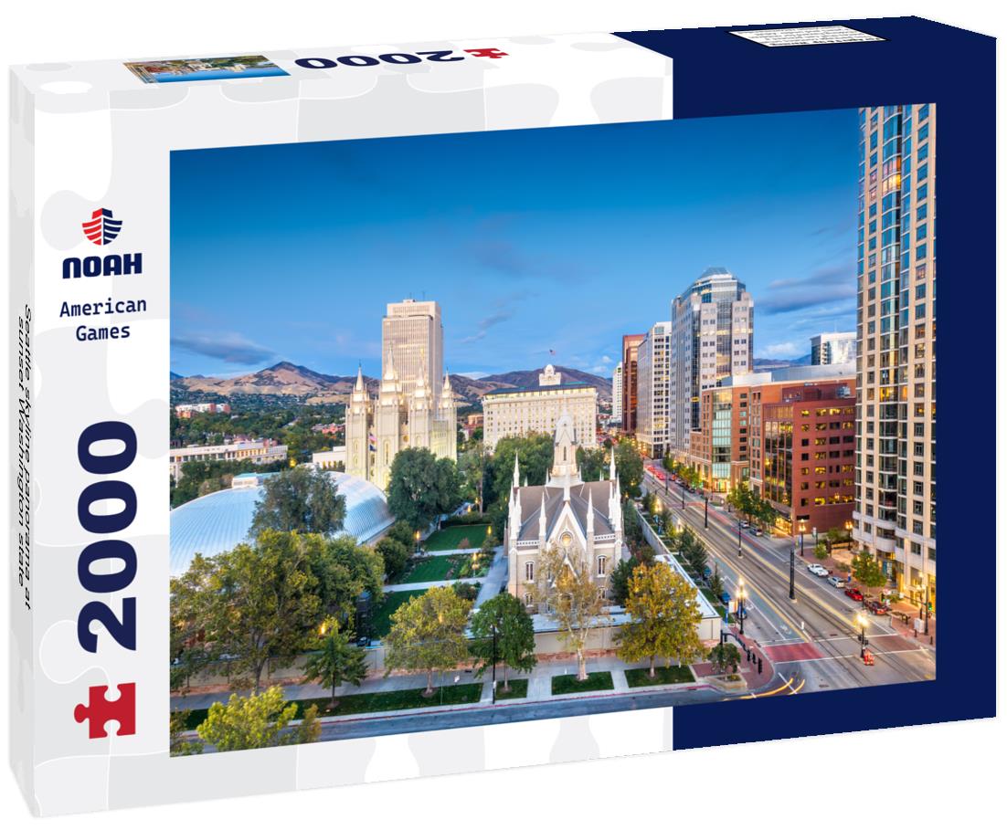 Noah Jigsaw Puzzle Seattle skyline panorama at sunset Washington state 2000 pieces