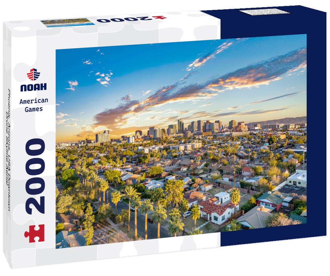 Noah Jigsaw Puzzle Phoenix, Arizona, USA Downtown Drone Skyline Aerial 2000 pieces
