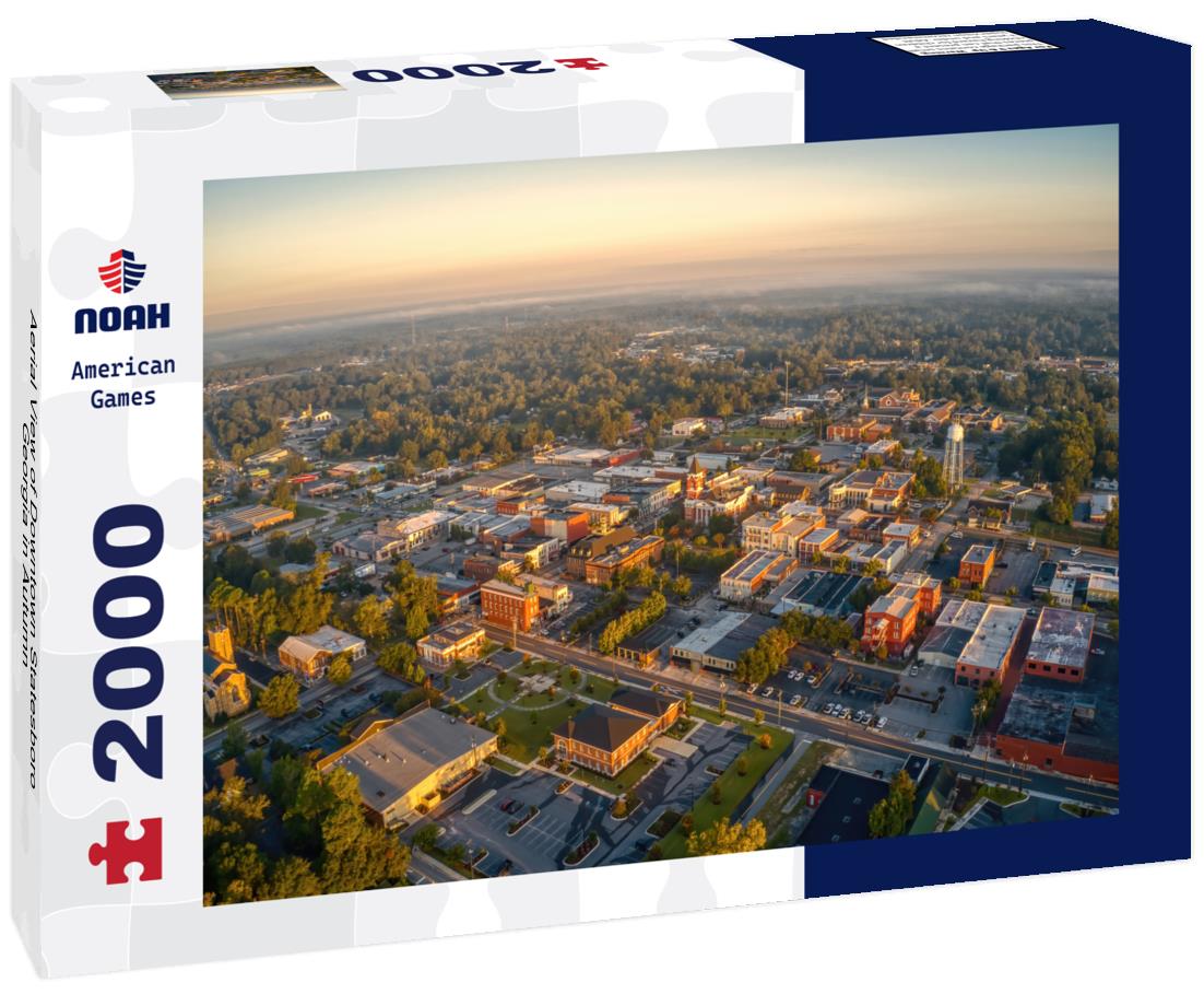 Noah Jigsaw Puzzle Aerial View of Downtown Statesboro, Georgia in Autumn 2000 pieces