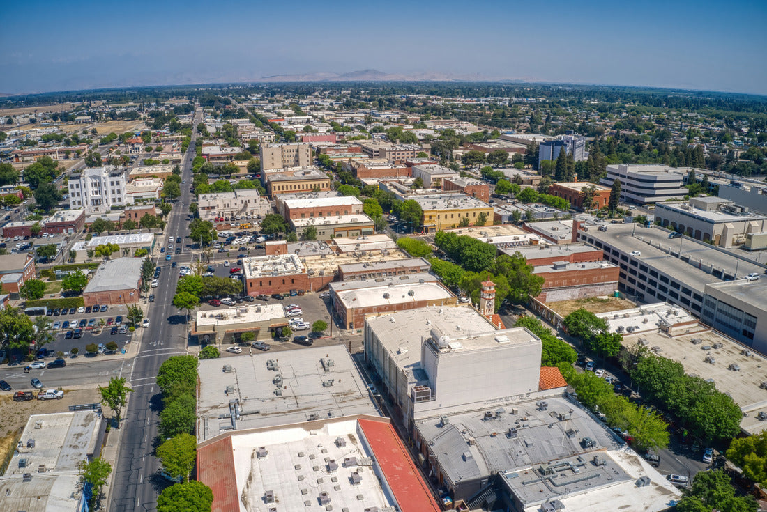 Noah Jigsaw Puzzle Aerial view of downtown Visalia, California in spring 2000 pieces