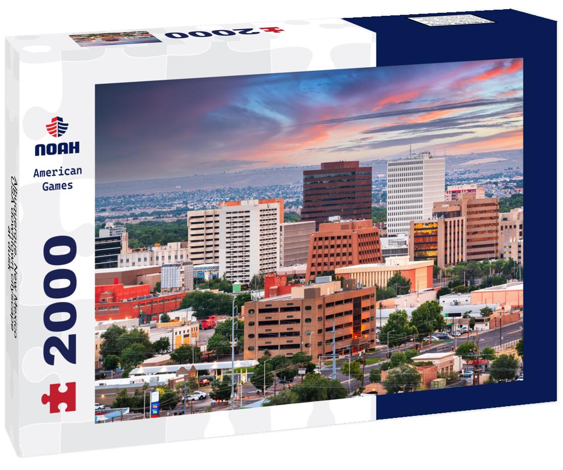 Noah Jigsaw Puzzle Albuquerque, New Mexico, USA downtown cityscape at dusk 2000 pieces