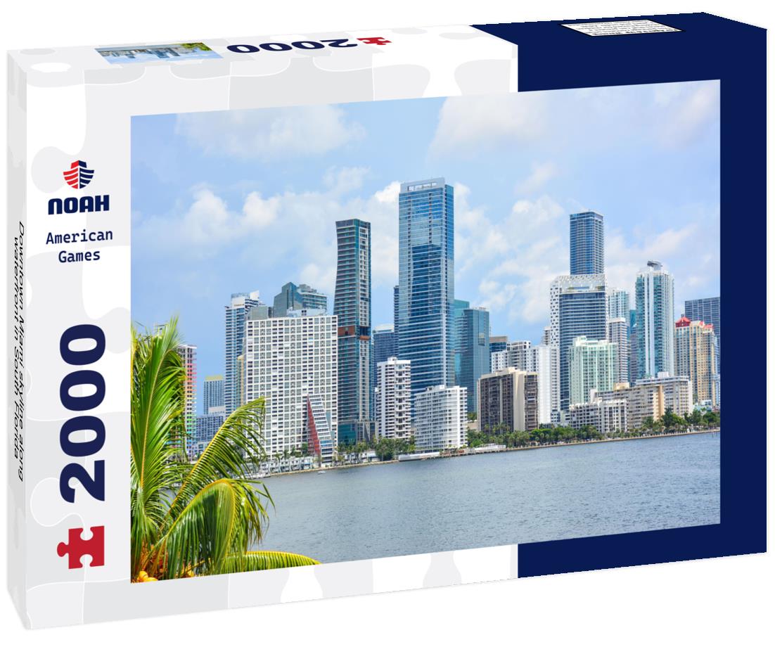 Noah Jigsaw Puzzle Downtown Miami skyline along waterfront in South Florida 2000 pieces