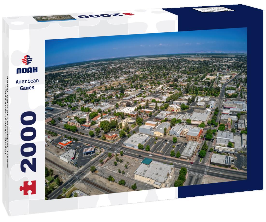 Noah Jigsaw Puzzle Aerial View of Downtown Tulare, California during Spring 2000 pieces