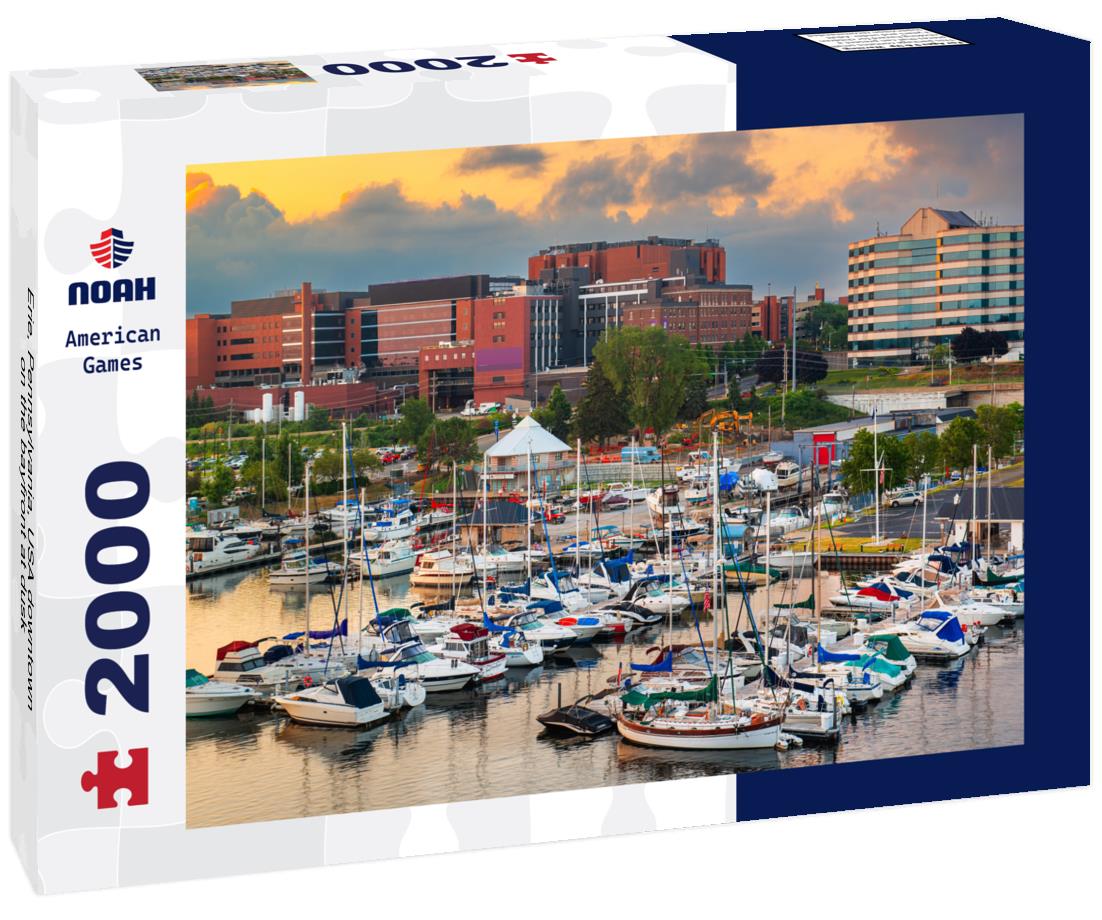 Noah Jigsaw Puzzle Erie, Pennsylvania, USA downtown on the bayfront at dusk 2000 pieces