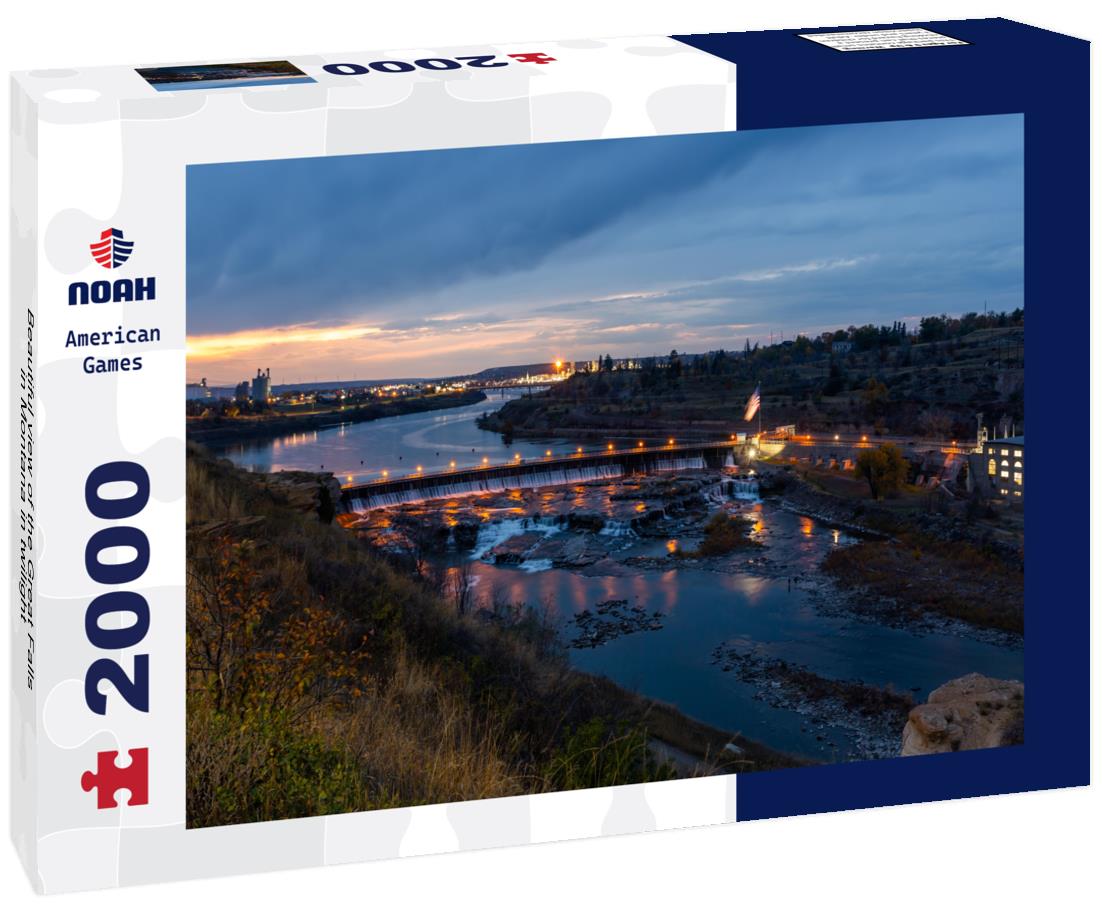 Noah Jigsaw Puzzle Beautiful view of the Great Falls in Montana in twilight 2000 pieces