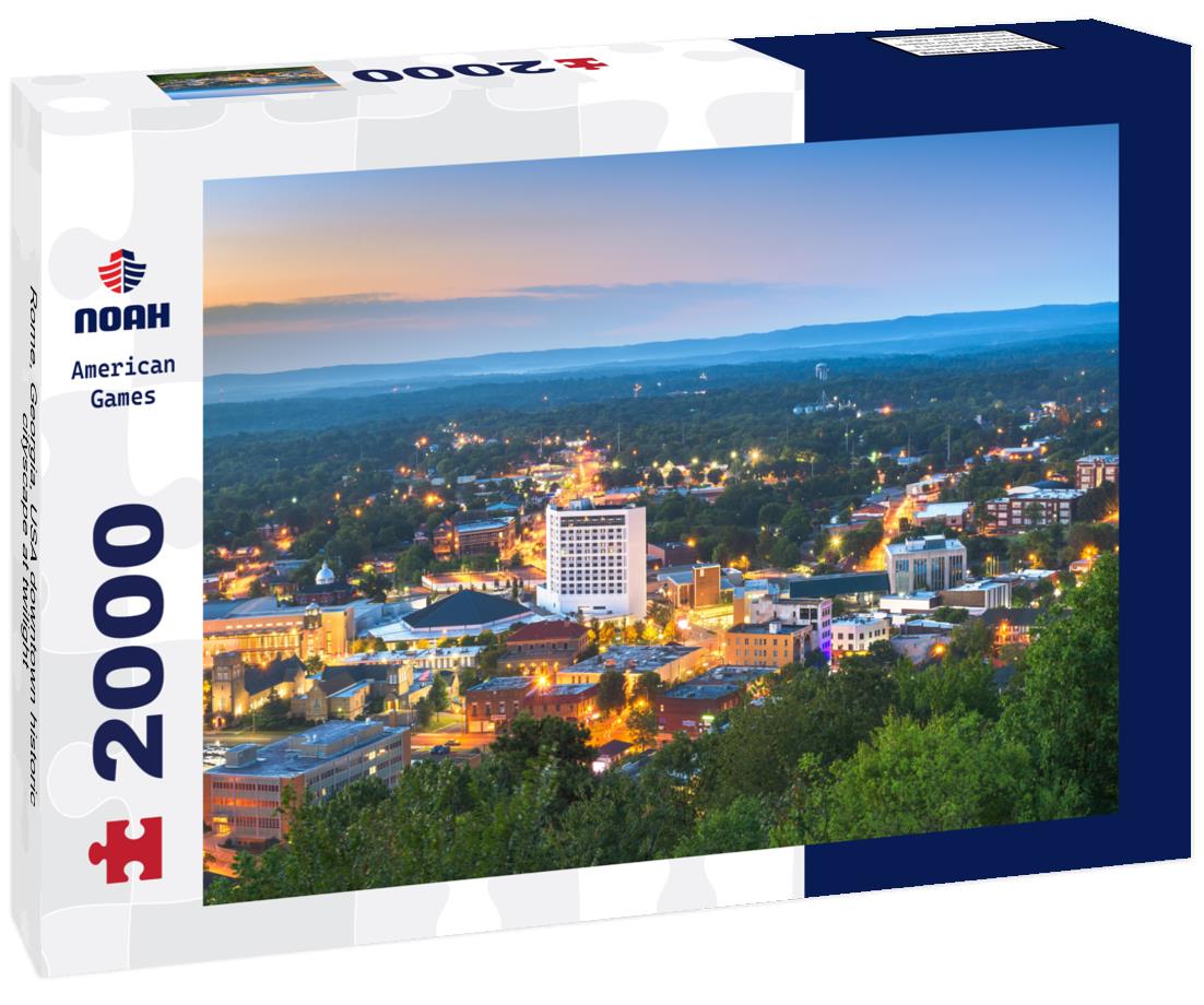 Noah Jigsaw Puzzle Rome, Georgia, USA downtown historic cityscape at twilight 2000 pieces