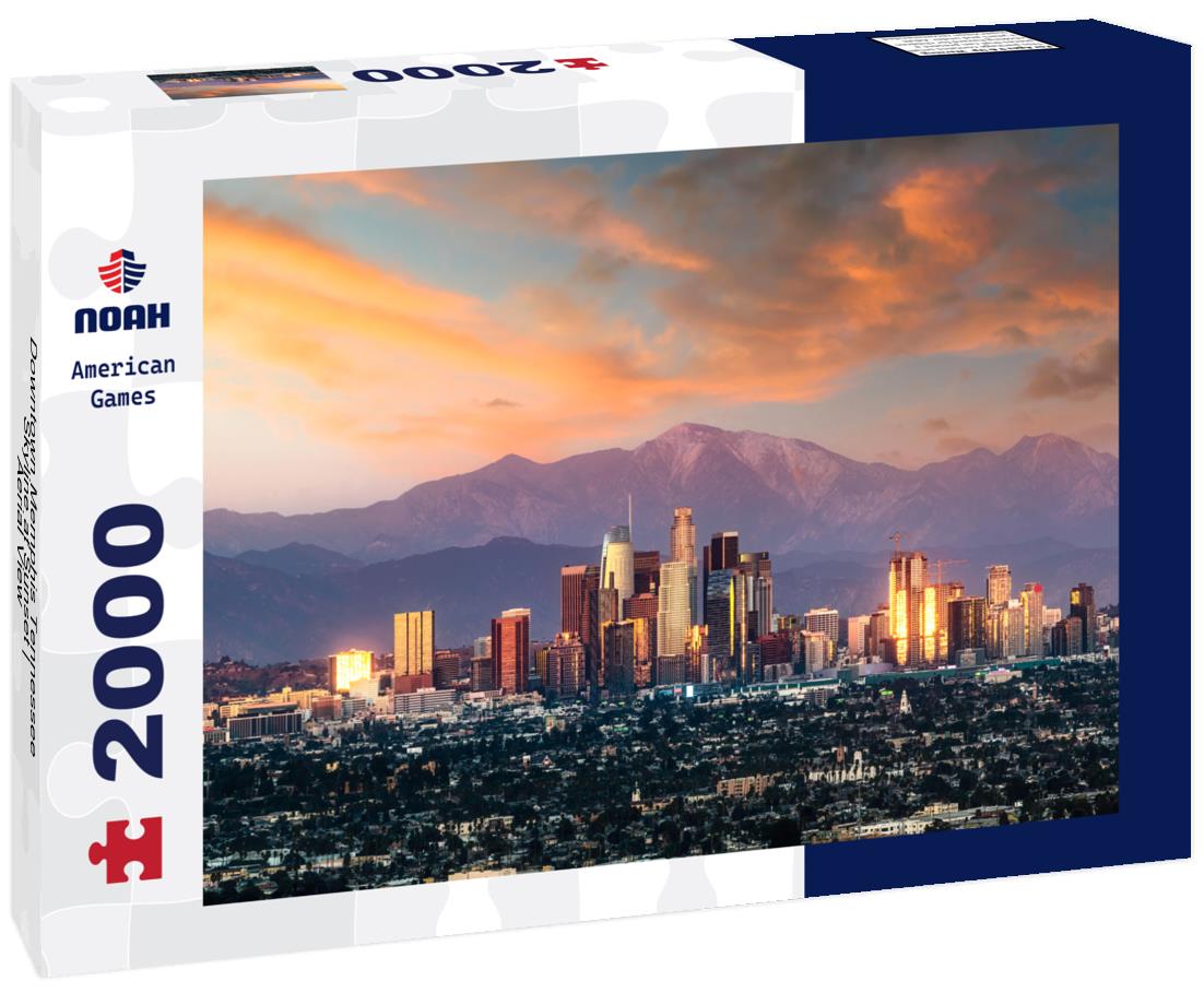 Noah Jigsaw Puzzle Downtown Memphis Tennessee Skyline at Sunset | Aerial View 2000 pieces