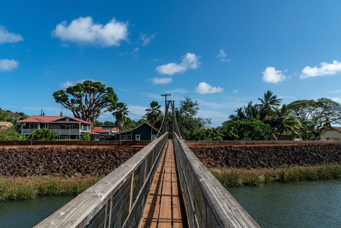 Noah Jigsaw Puzzle Wide shot of the Hanapepe Swinging Bridge in Kauai, Hawaii 2000 pieces