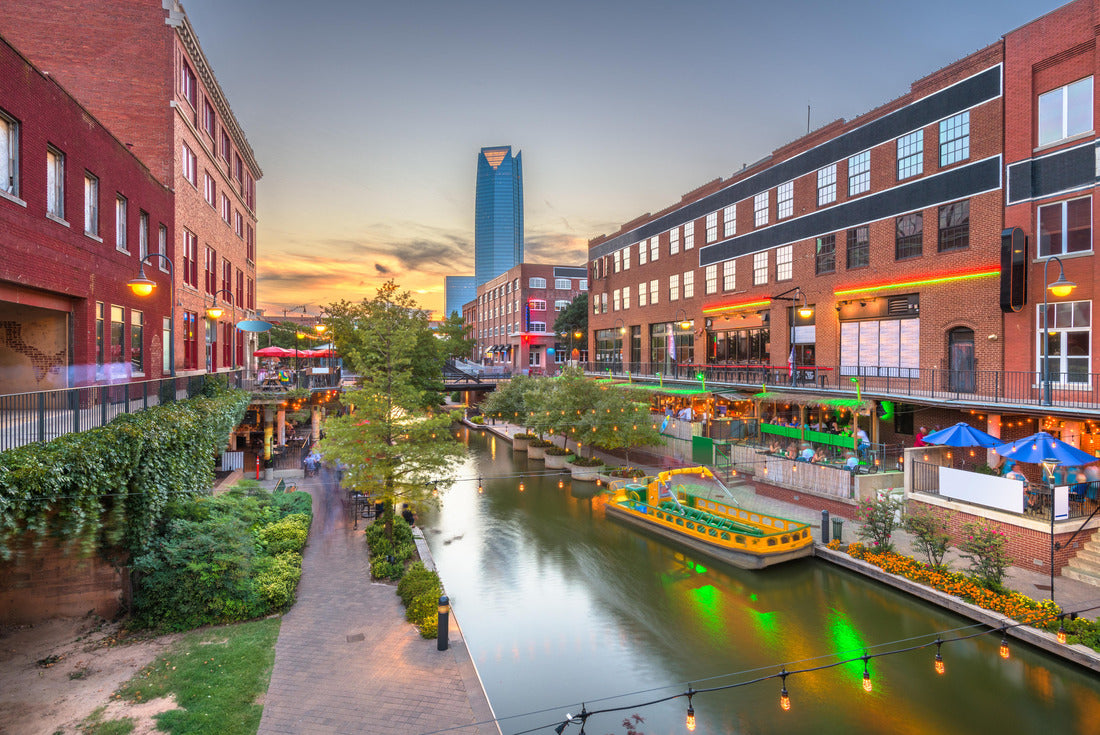 Noah Jigsaw Puzzle Oklahoma City, Oklahoma, USA cityscape in Bricktown at dusk 2000 pieces