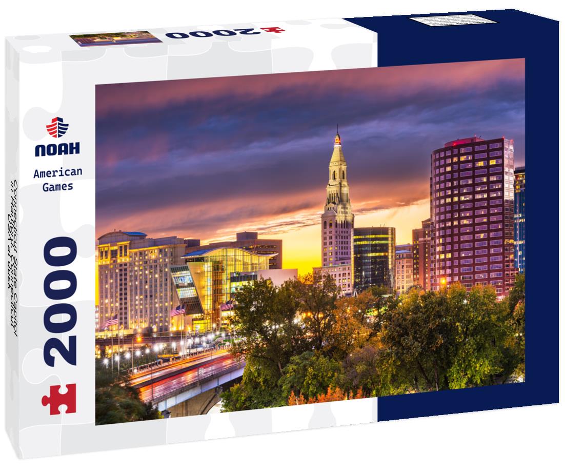 Noah Jigsaw Puzzle Connecticut State Capitol in Hartford, Connecticut, USA at dusk 2000 pieces