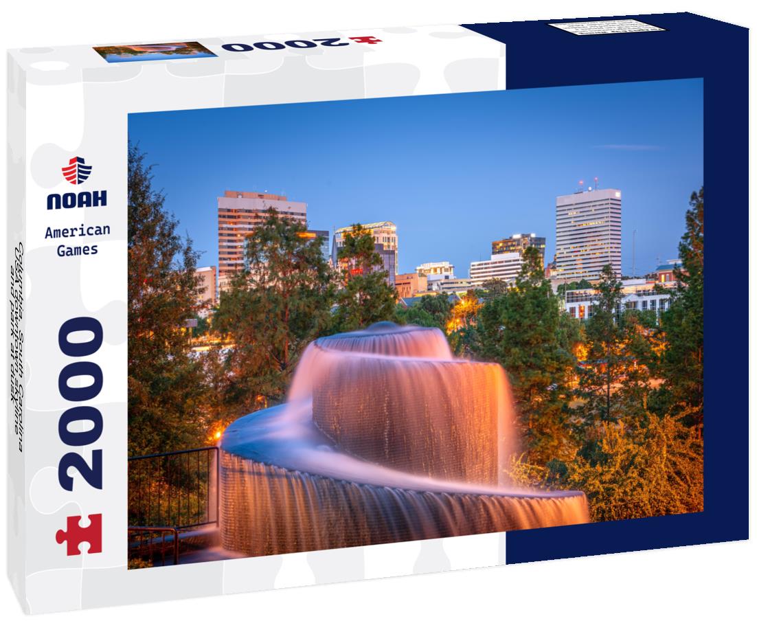 Noah Jigsaw Puzzle Columbia, South Carolina, USA downtown skyline and park at dusk 2000 pieces