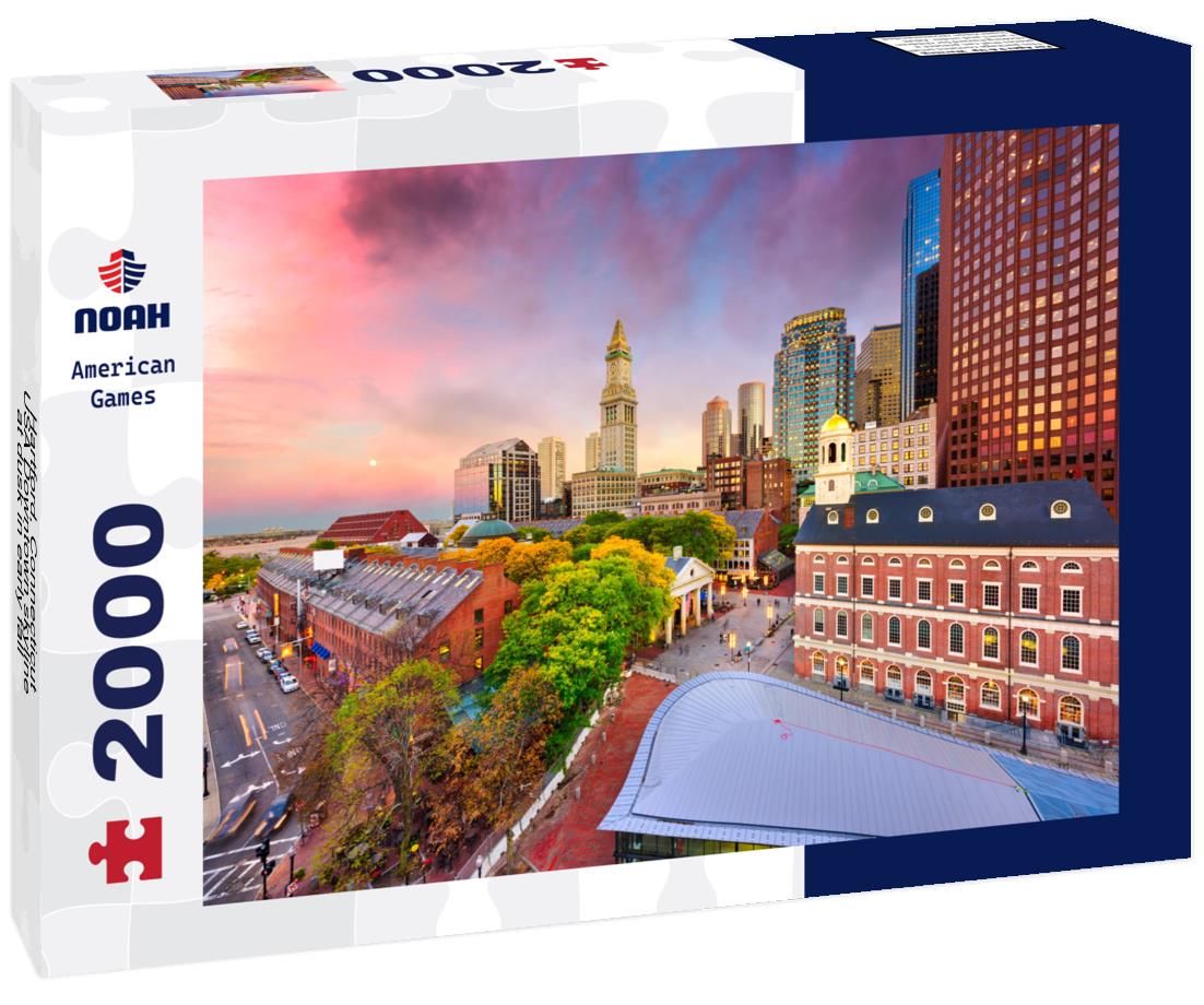 Noah Jigsaw Puzzle Hartford, Connecticut, USA Downtown skyline at dusk in early fall 2000 pieces