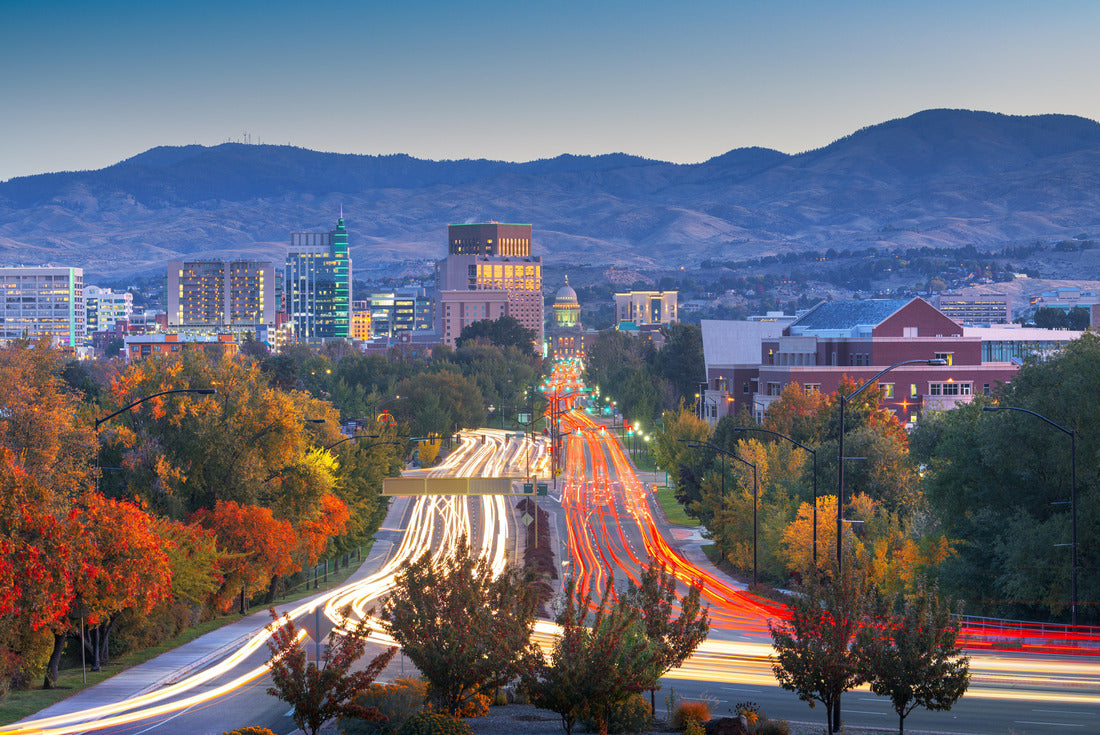 Noah Jigsaw Puzzle Boise, Idaho, USA downtown cityscape at twilight in autumn season 2000 pieces