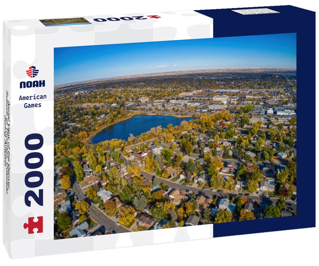 Noah Jigsaw Puzzle Aerial View of the Denver Suburb of Thornton, Colorado during Autumn 2000 pieces